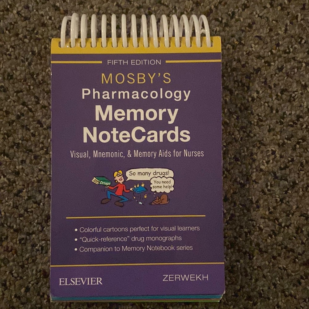 Mosby’s Pharmacology memory notecards